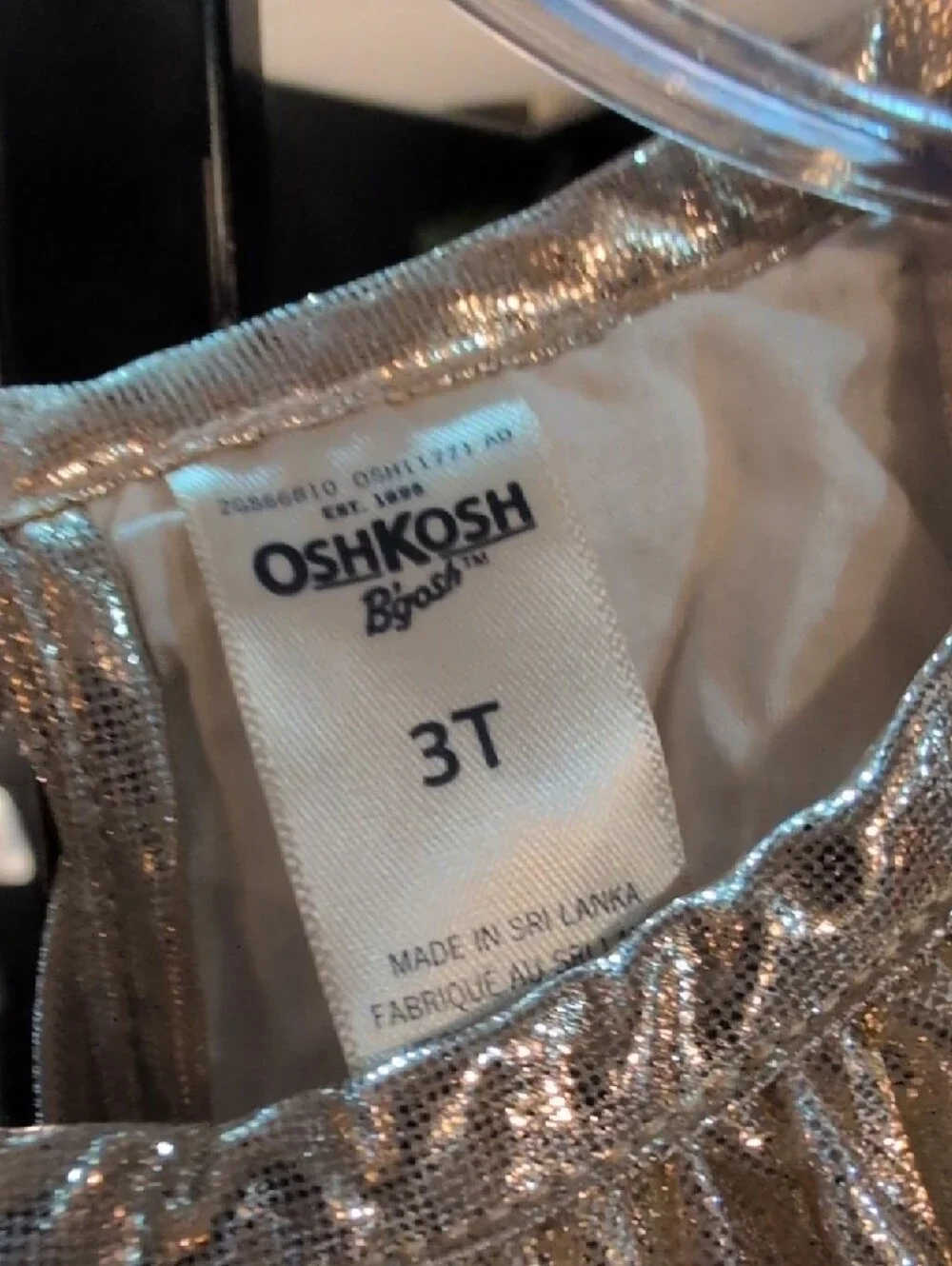 OshKosh B'gosh Silver Metallic Toddler Dress